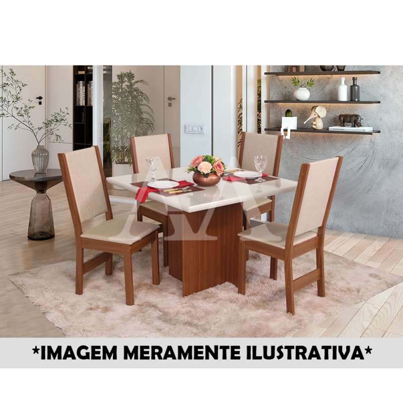 CJ MESA 4C SAO CARLOS LAISE QUADRADA 100X100 NATURALLE / OFF WHITE