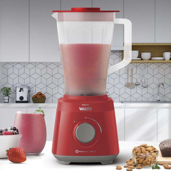 LIQUIDIFICADOR PHILIPS WALITA 2 VEL 220V VERMELHO