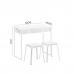 MESA CARRARO DOBRAVEL 1590 C/2 BANQUETAS BRANCO C/TUBO BRANCO