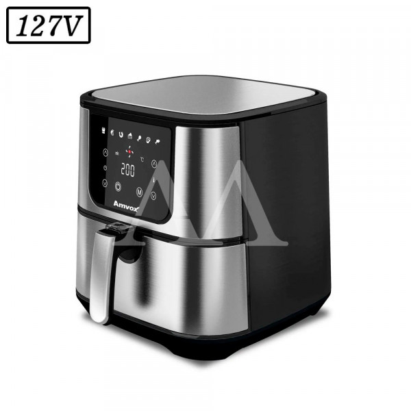 FRITADEIRA 7L AMVOX AIR FRYER DIGITAL ARF1255 1700W 110V INOX/PRETA