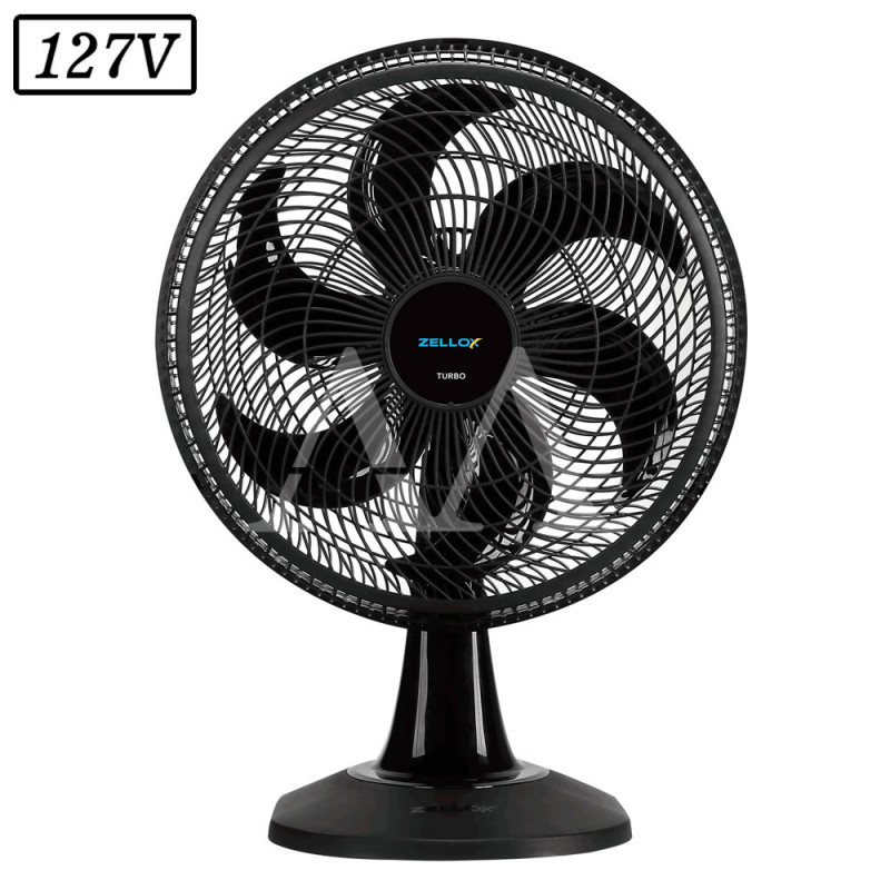 VENTILADOR ZELLOX ZLX-40M TURBO 40CM 6 PAS 3 VEL 127V PRETO