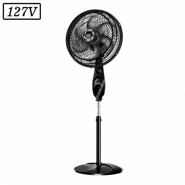 VENTILADOR MONDIAL VT30C-NB TURBO COLUNA 30CM 6 PAS 3 VEL 127V PRETO