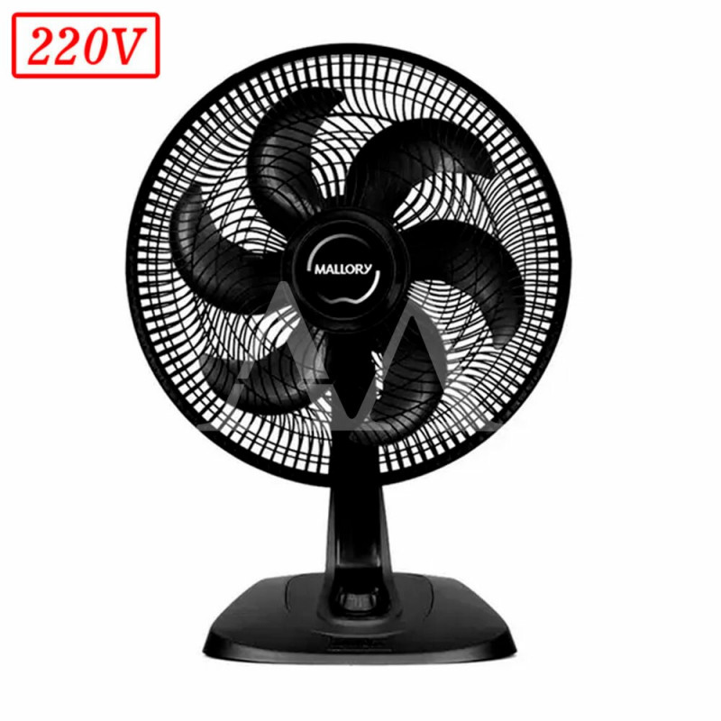 VENTILADOR MALLORY TURBO FRESH 2 EM 1 40CM 6 PAS 3 VEL 220V PRETO